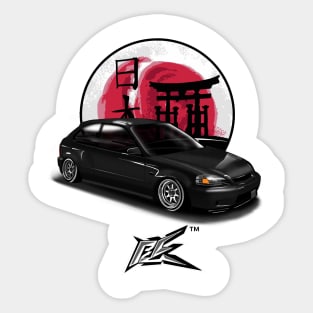 ek9 civic black Sticker